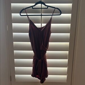 Abercrombie & Fitch Maroon Sleeveless Jumpsuit